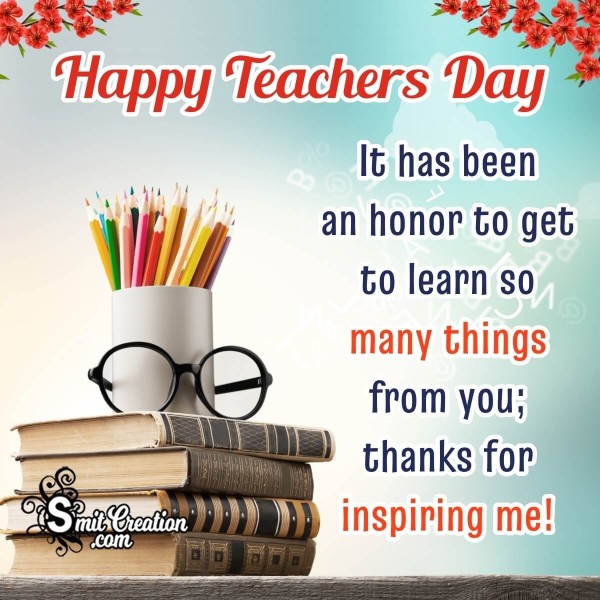 Happy Teachers Day Thank You Message Photo