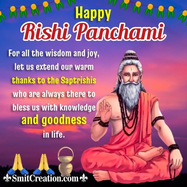 Happy Rishi Panchami Message Pic - SmitCreation.com