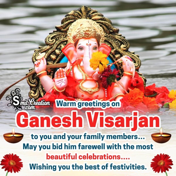 Happy Ganesh Visarjan Greeting Photo