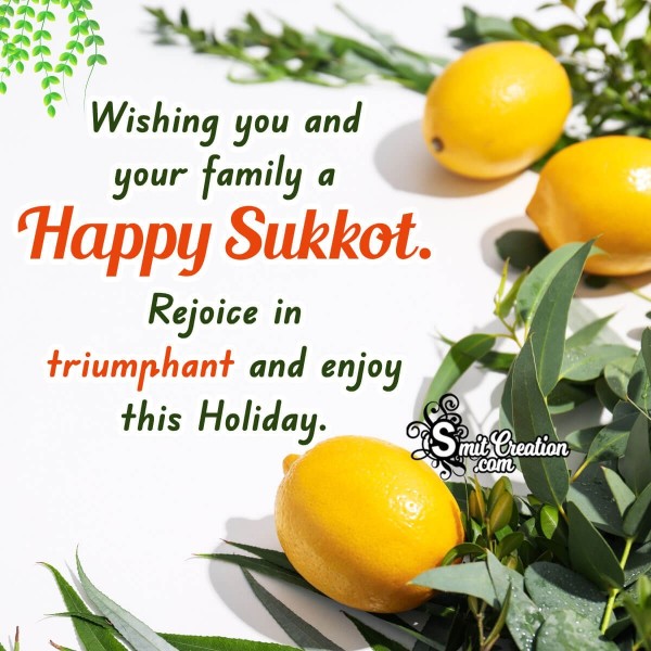 Happy Sukkot Wish Picture For Family