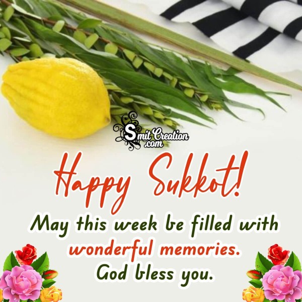 Happy Sukkot Blessing Pic