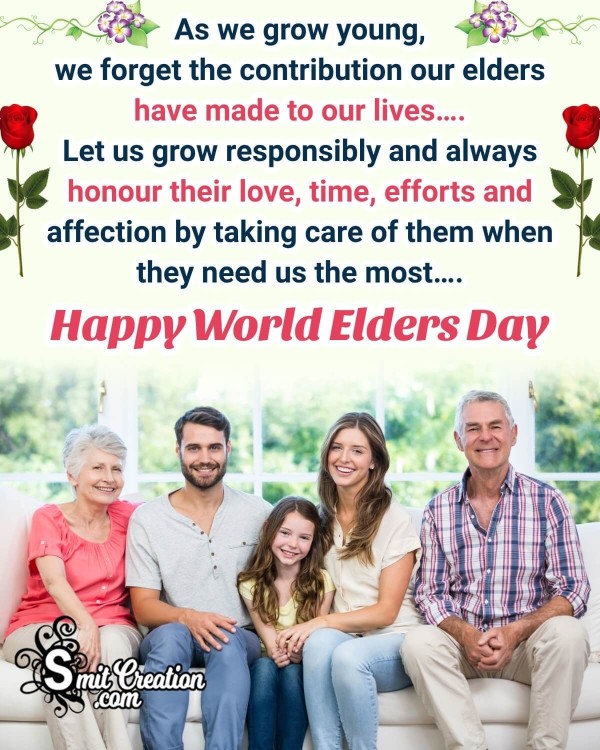 Happy World Elders Day Quote Pic