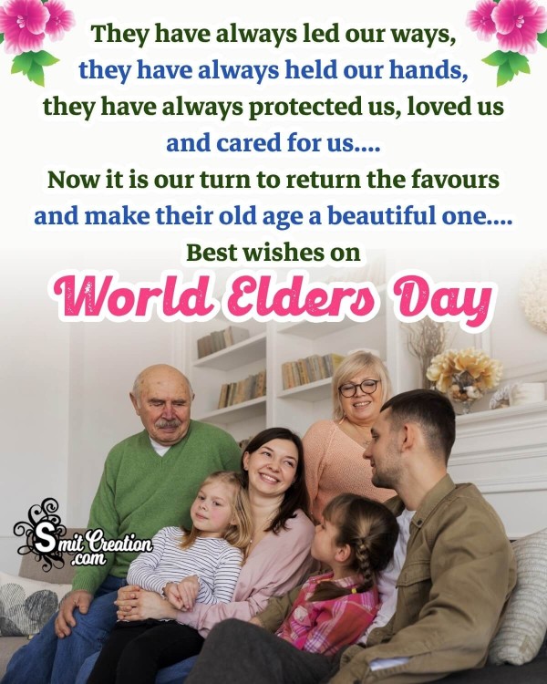 Happy World Elders Day Wish Picture