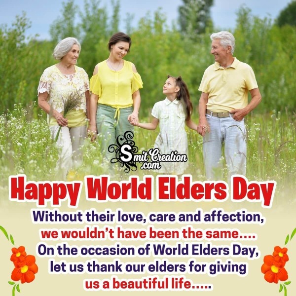 Happy World Elders Day Message Photo