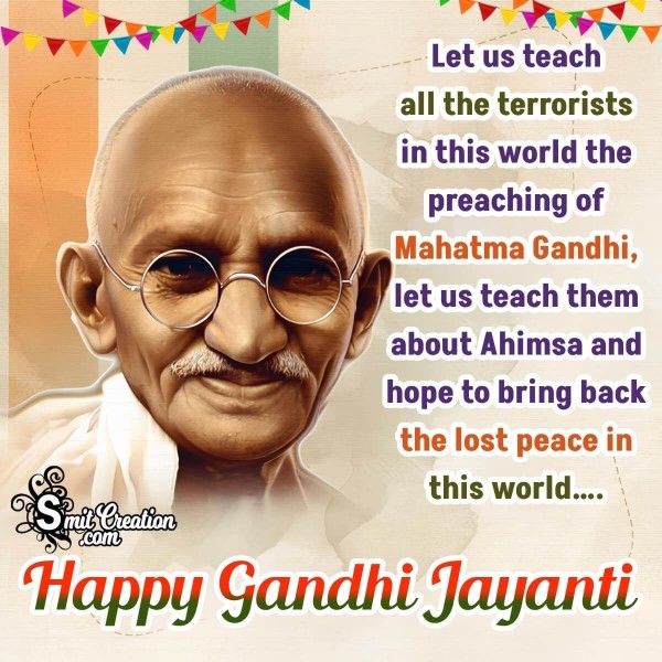 Happy Gandhi Jayanti Message Pic