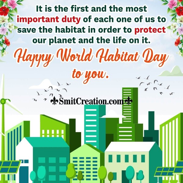 World Habitat Day Message Photo