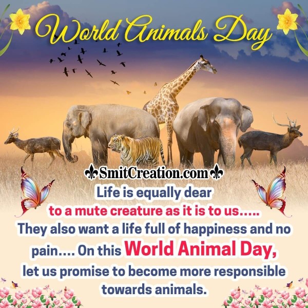 World Animals Day Wish Picture