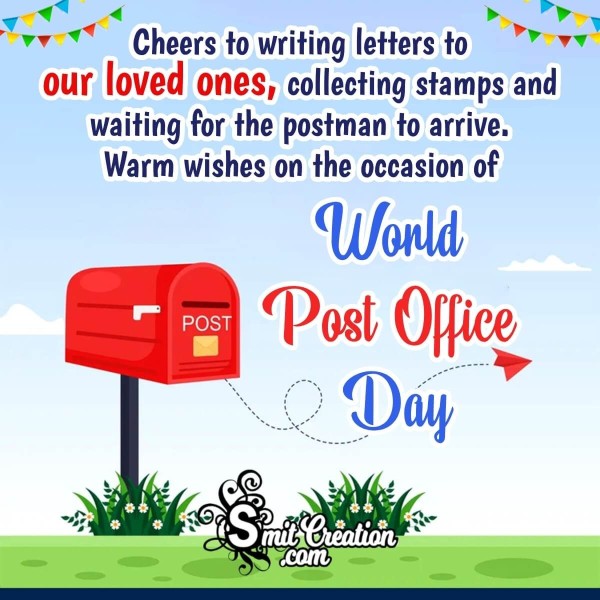 Happy World Post Day Wish Photo