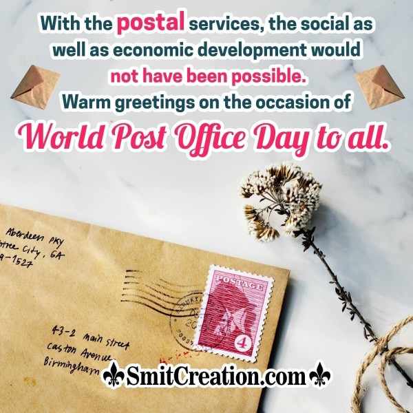 Happy World Post Day Greeting Picture