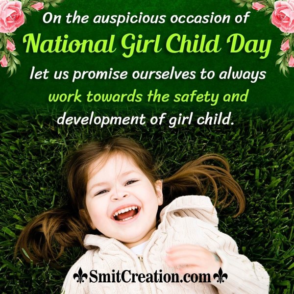 National Girl Child Day Quote Photo
