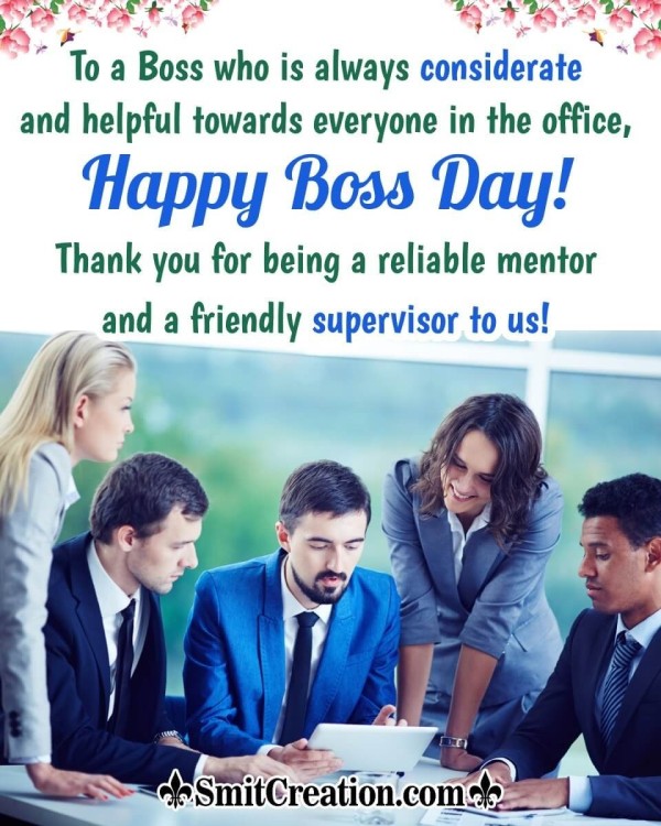 Happy Boss Day Message Photo