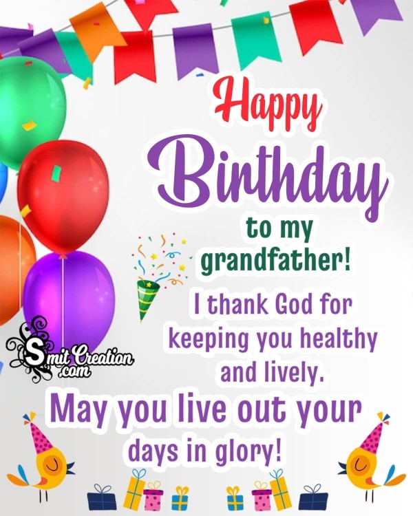 Happy Birthday Grandpa Message Pic