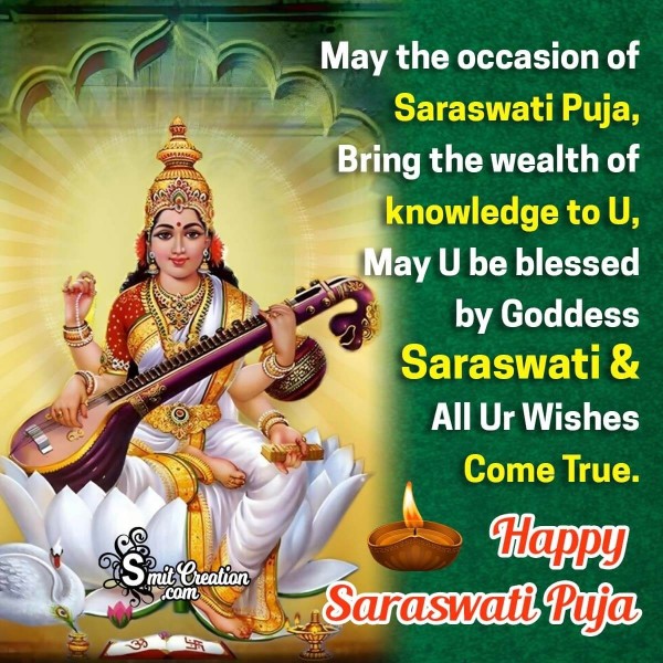 Happy Saraswati Puja Message Picture