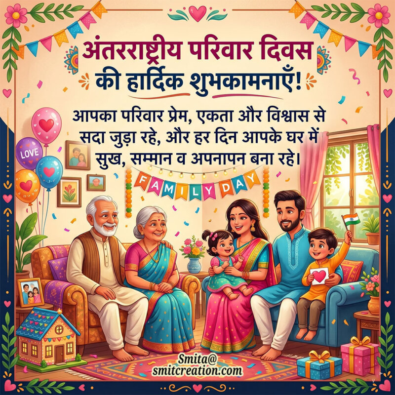 Happy Antarrashtriya Pariwar Diwas Greeting