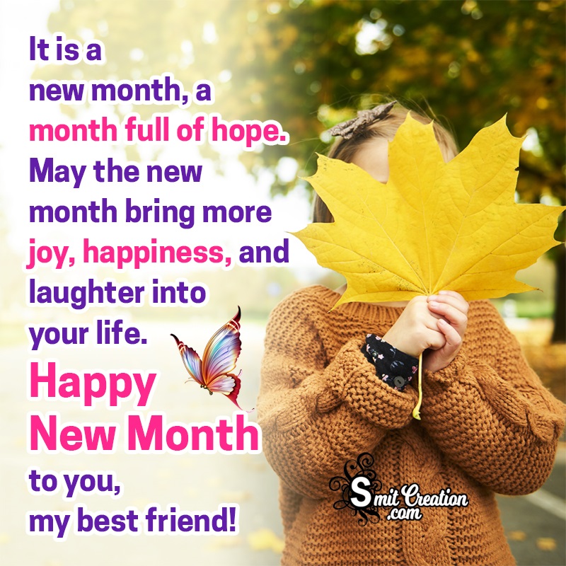 Happy New Month Wish For Best Friend