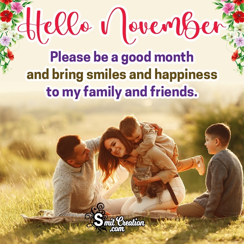 Hello November Wish For Family And Friends