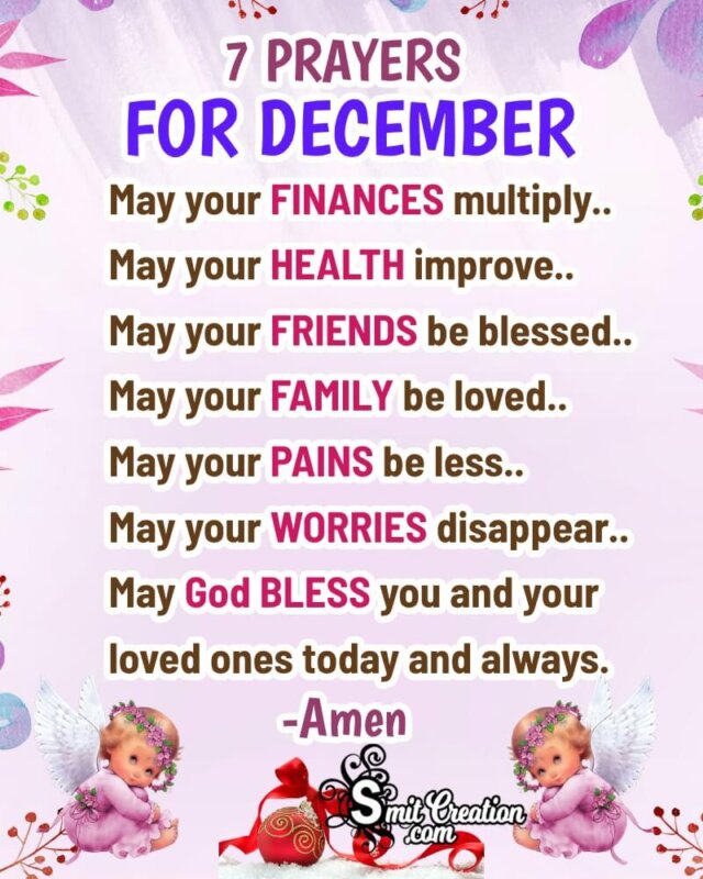 7 Prayers For December Month Image