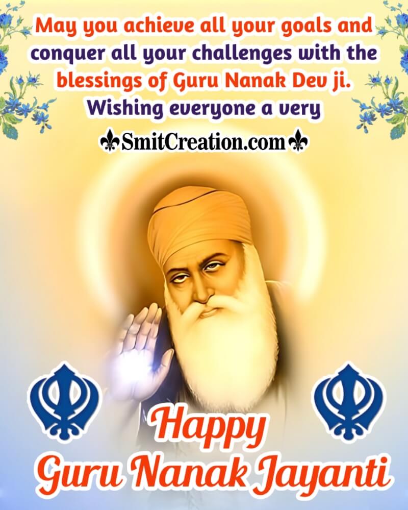 Happy Guru Nanak Jayanti Blessings Photo