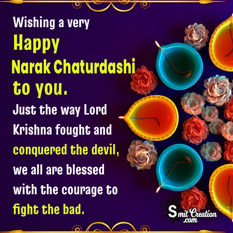 Narak Chaturdashi Wishes, Quotes, Messages Images
