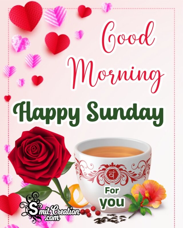 Happy Sunday Good Morning With Rose