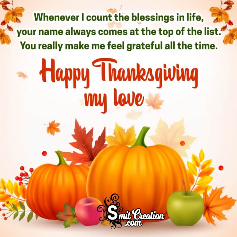 Happy Thanksgiving Love Message