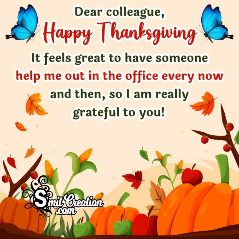 Happy Thanksgiving Wish For Colleagues