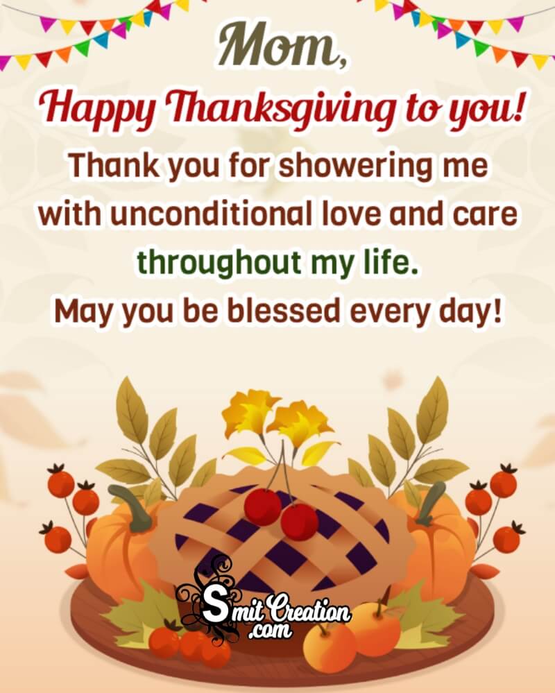 Happy Thanksgiving Wish For Mother