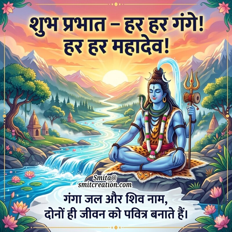 Shubh Prabhat Ganga Shiv Blessing Message
