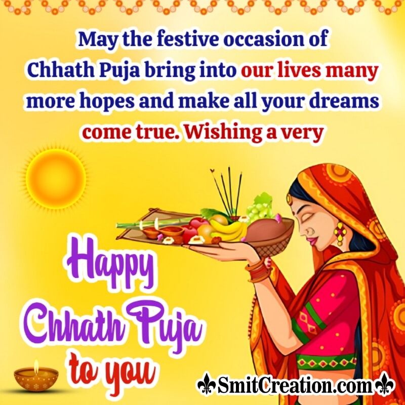 Wishing Happy Chhath Puja