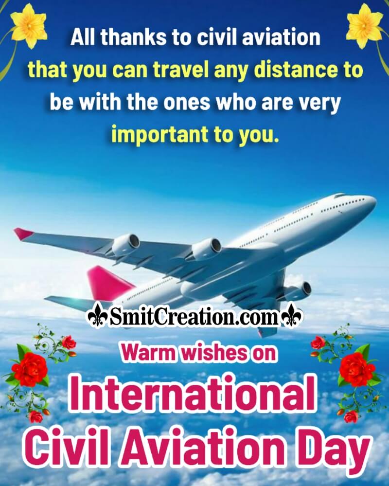 Happy International Civil Aviation Day Wish Pic