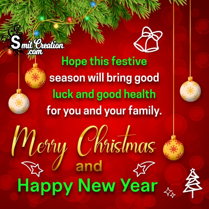 Merry Christmas And Happy New Year Wish Pic