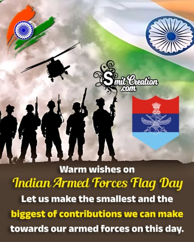 Warm Wishes On Indian Armed Forces Flag Day
