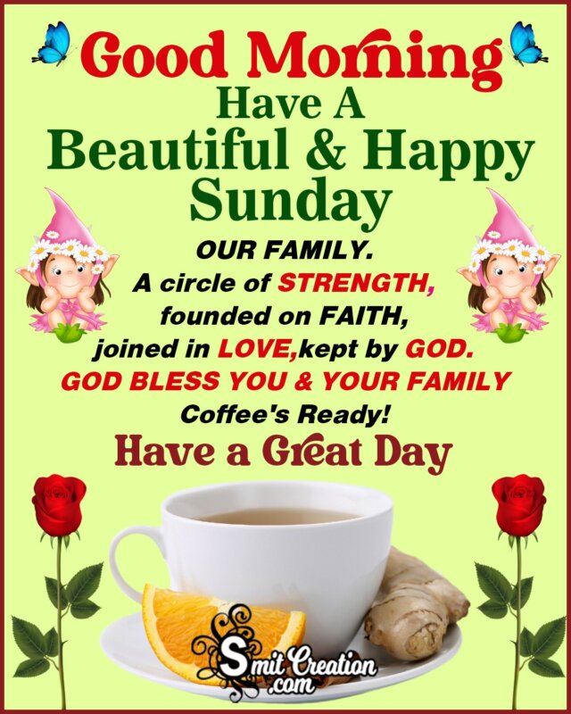 Beautiful Happy Sunday Message Image