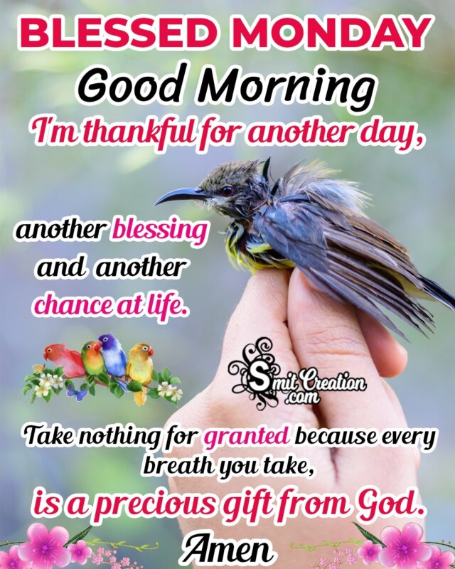 Blessed Monday Good Morning Message Pic