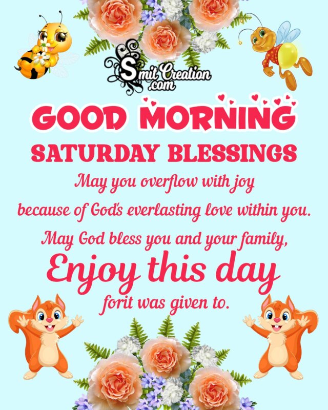 Good Morning Saturday Blessings