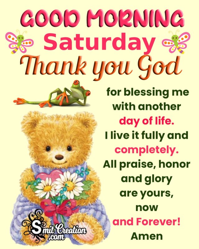 Good Morning Saturday God Blessing Pic