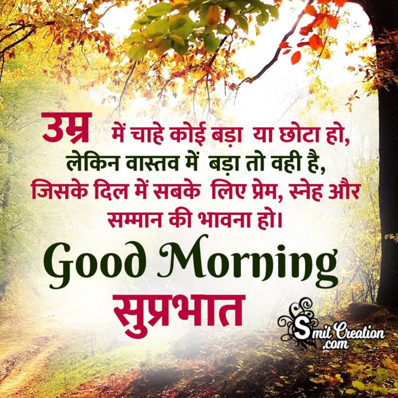 Good Morning Wonderful Message Photo In Hindi