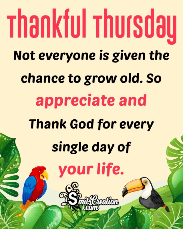 Thankful Thursday Message Image