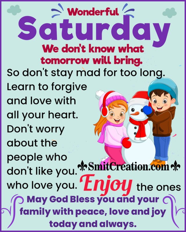 Wonderful Saturday Quote Wish