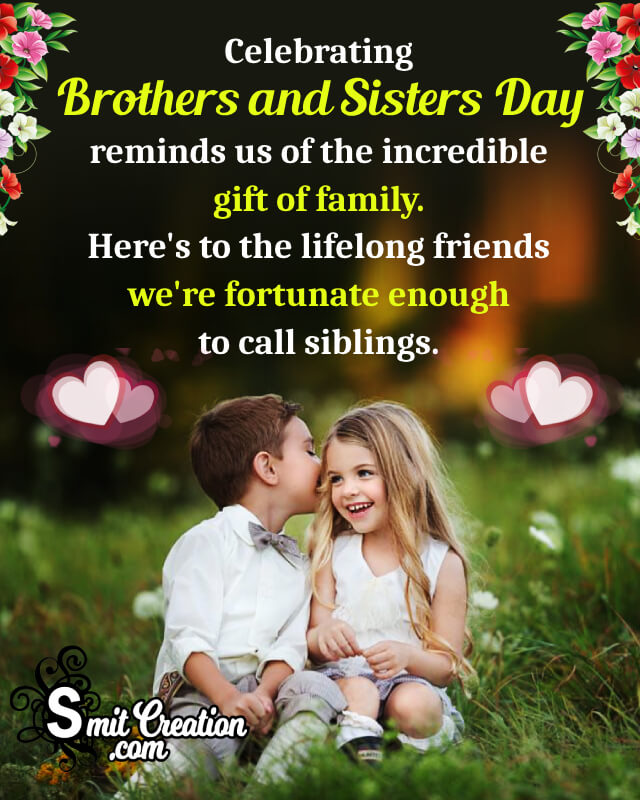 Brothers And Sisters Day Wish Picture For Sister
