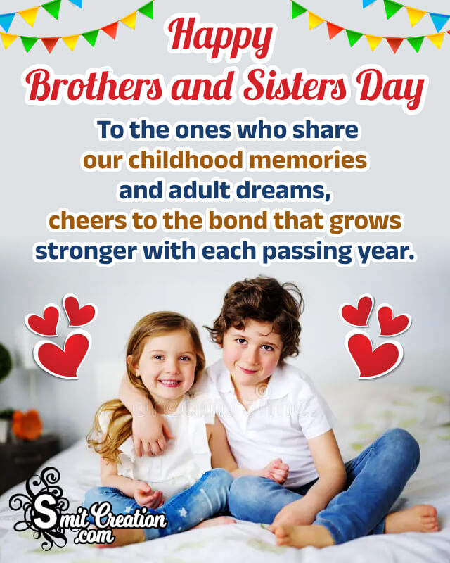 Happy Brothers And Sisters Day Wish Image For Brother