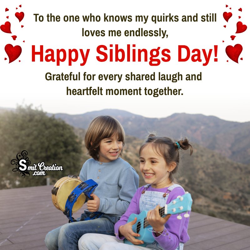 Happy Siblings Day Wish Photo For Brother
