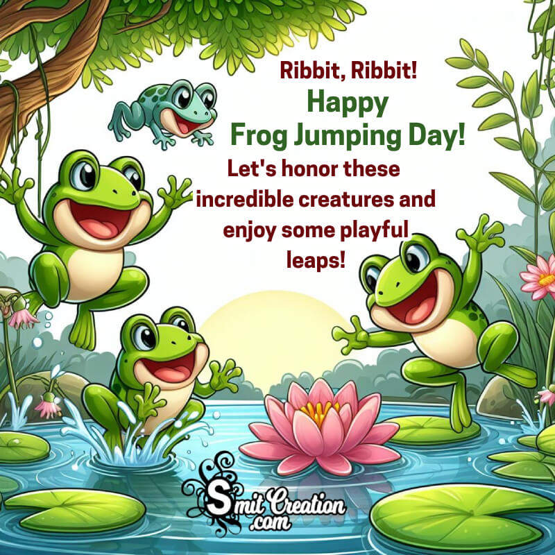 Best Frog Jumping Day Wishing Picture