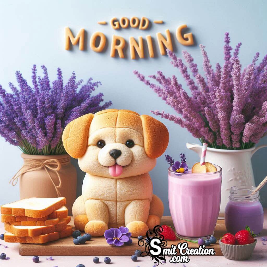 Breakfast Funny Dog Good Morning Pic