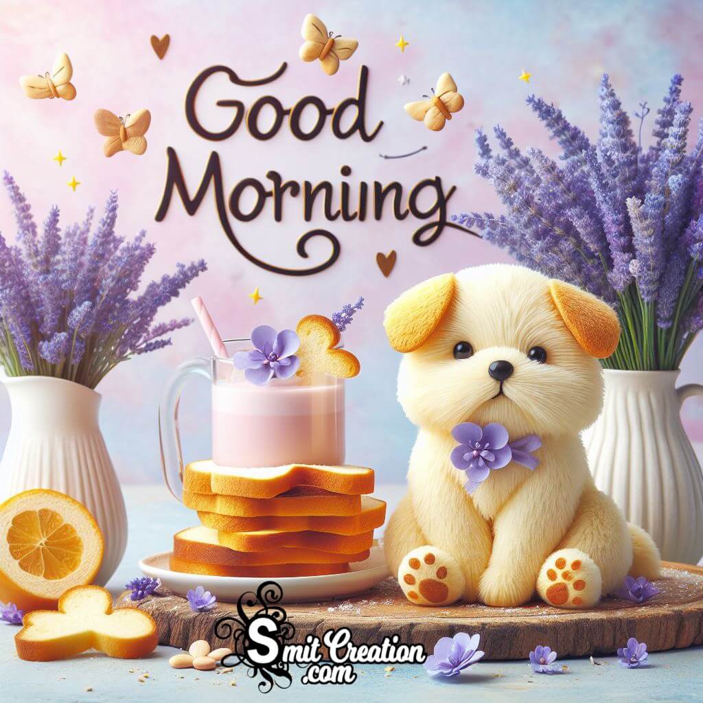 Dog Breakfast Good Morning Photo