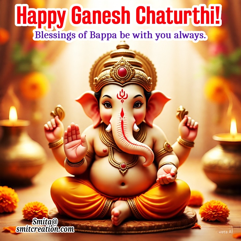 Blessing Ganesha Image For Ganesh Chaturthi