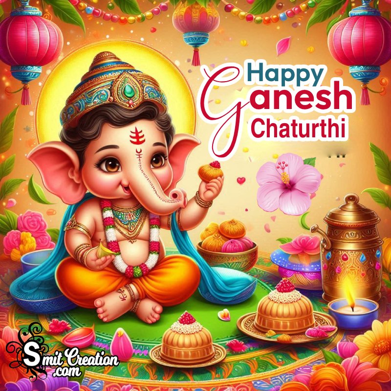 Cute Baby Ganesha Awesome Photo For Chaturthi