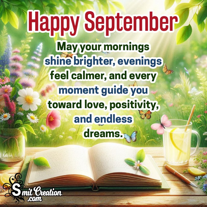 Happy September Awesome Message Photo