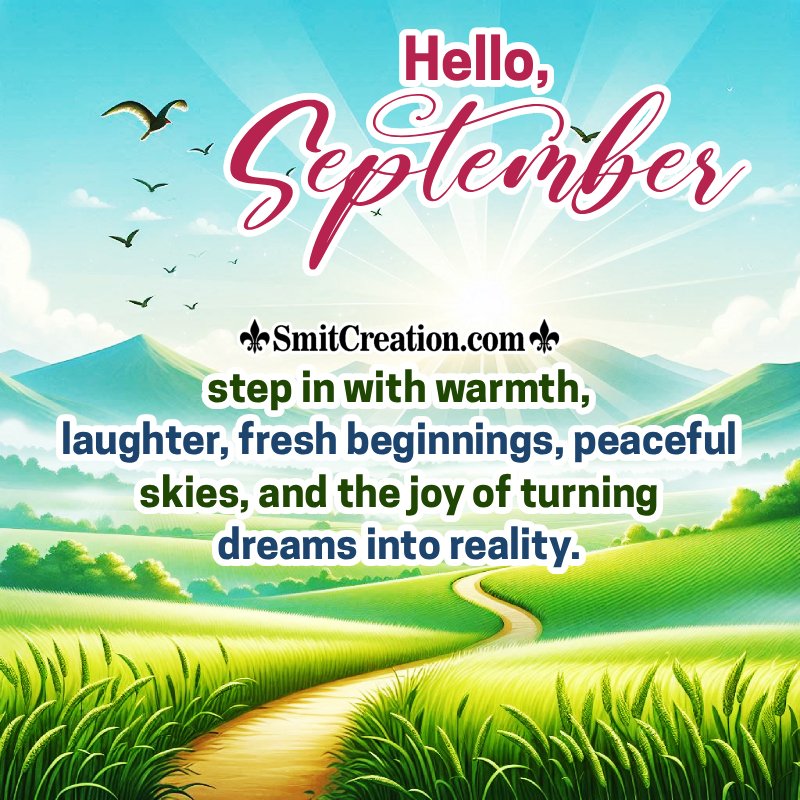 Hello September Lovely Status Photo