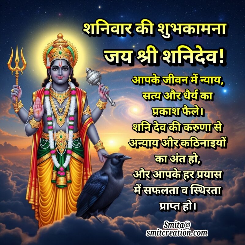 Shubh Shanivar Shanidev Bhavpoorna Sandesh Vistar Ke Saath
